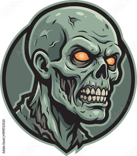 Zombie Undead Head Mascot Logo