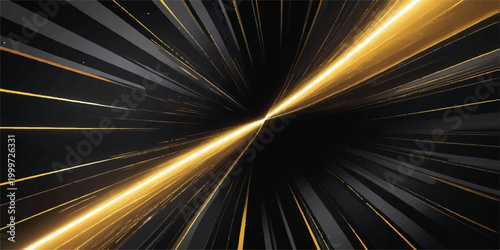 Abstract light trails form a fast motion blur on a dark highway as traffic creates a laser line perspective of city transport technology