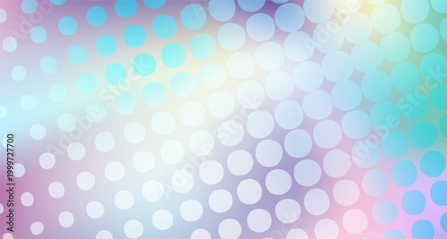 Luminous Rhythm, Transparent Dots on a Blue Canvas