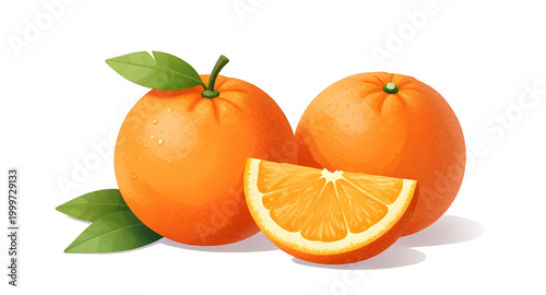 Konstfotografi orange, fruit, cartoon, citrus, leaf, stem, fresh, juicy, sweet, food, healthy,