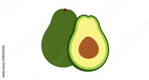 avocado illustration, fresh green avocado, organic healthy fruit, tropical food ingredient, ripe avocado fruit, natural farm produce, vegan kitchen ingredient, nutritious green fruit, fresh market avo