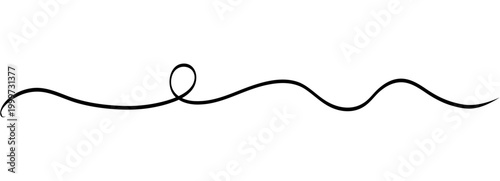 Thick organic cable swoosh with bold start and tapered end. Curvy flowing stroke suggests fast motion and is useful as dynamic divider, logo underline or abstract accent on posters.