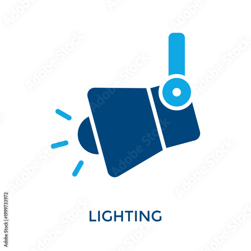 Lighting Icon Dual Tone Style. Vector Illustration For Graphic Design