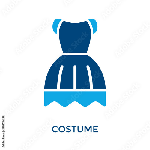 Costume Icon Dual Tone Style. Vector Illustration For Graphic Design
