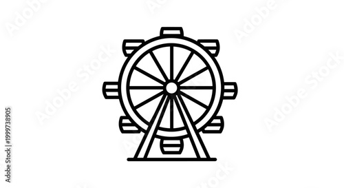 Large Ferris Wheel Ride Structure.