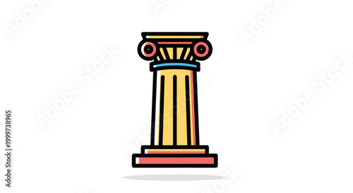 Colorful illustration of a column.