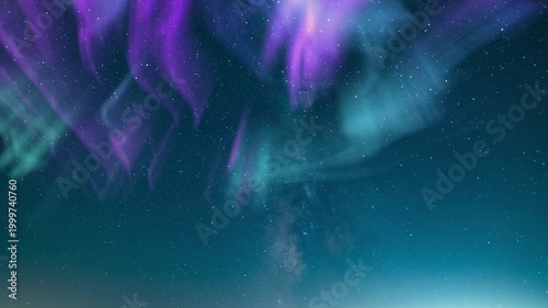 Galactic Wonders Aurora and Milky Way Loop