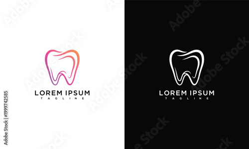 Modern Tooth Logo Design - Dental Care and Health Concept