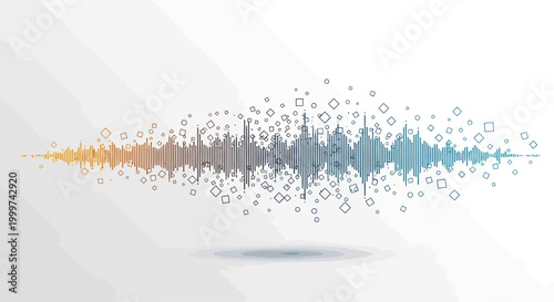 фотографія Colorful Sound Wave Graphic Design Element.