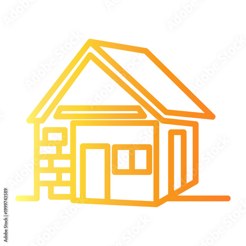 house Line Gradient Icon