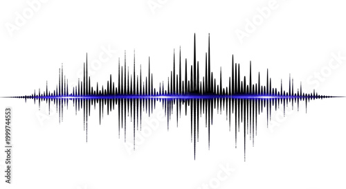 Fotografia Sound wave pattern on screen.
