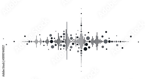 Sound wave graphic design element.