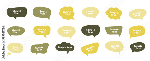 Colorful Speech Bubble Vector Set – Modern Chat Icons Collection for UI, Comics, and Design Use