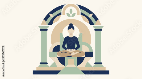 Woman resting on a couch exhausted from burnout in a pastel living room illustration.