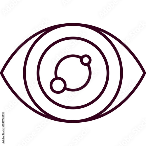Human Eye Vision Organ Flat Illustration