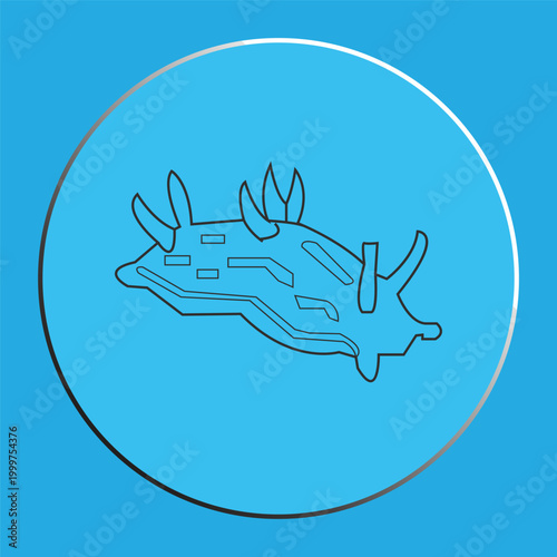 Having the nudibranch "break" the circle boundary to add more dynamic movement.