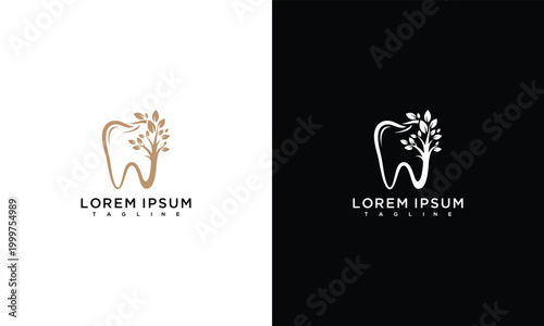 Modern Dental Logo With Tree Element