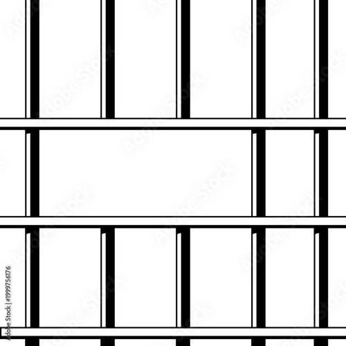 Prison bars or jail cell bars square format vector illustration