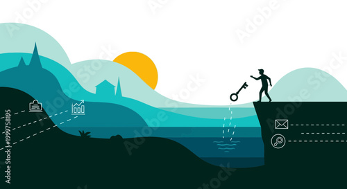 Concept of total release and work life balance illustration