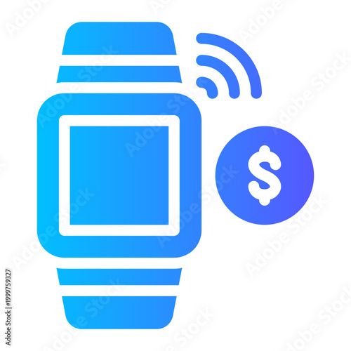 smart watch gradient icon