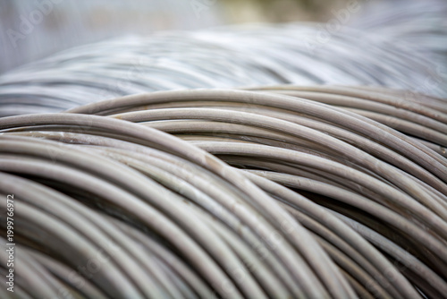 Close up spool of wire