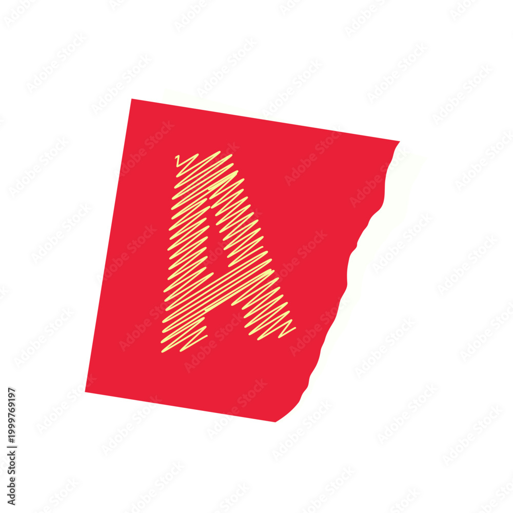 Obraz premium Alphabet Scribble Paper