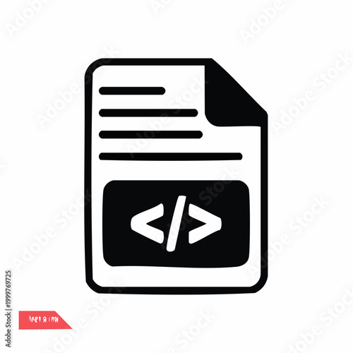 Code File Icon with Angle Brackets