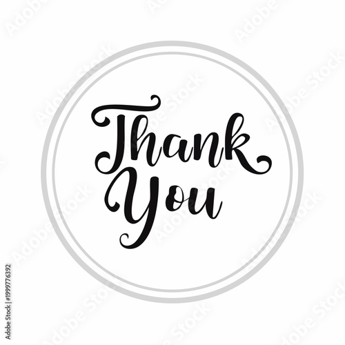 Thank You Text in a Circle