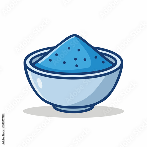 Bowl of blue powder