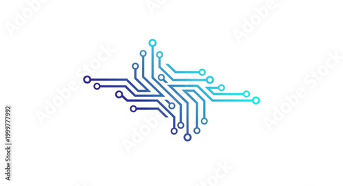 Futuristic Circuit Board Design with Electronic Pathways.