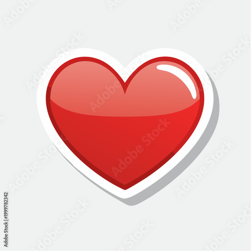 Free Download Glossy Red Heart Icon - GFXLoad