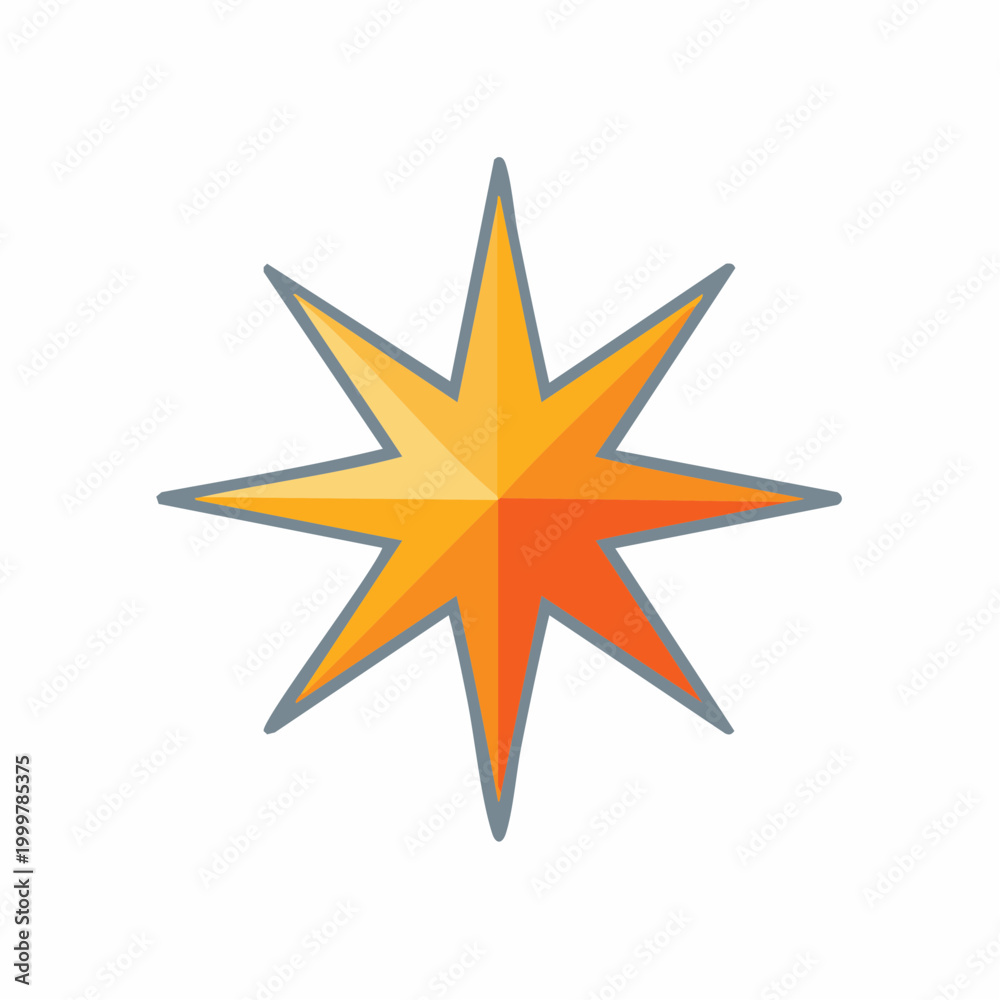 Obraz premium Eight-pointed starburst icon