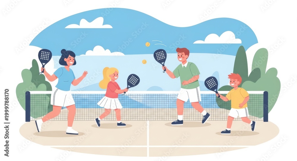 Fototapeta premium Cheerful Outdoor Volleyball Game Among Friends And Family.