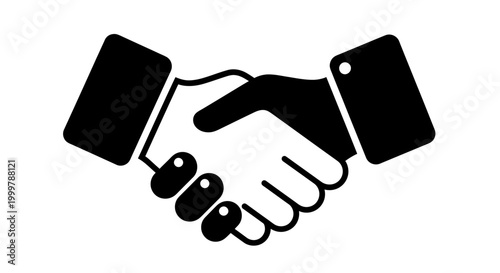 Handshake Symbol Representing Agreement and Professional Partnership in Business Context.