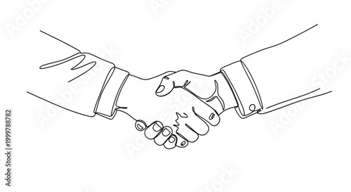 Two hands clasped in a handshake symbolizing cooperation and a mutual business agreement between parties.