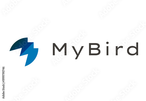 MyBird Modern Geometric Wings Logo for Corporate and Tech Branding