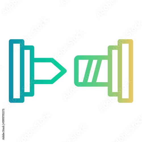 lathe Line Gradient Icon
