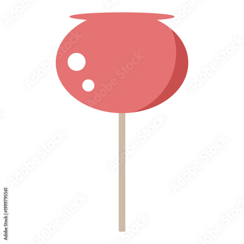 りんご飴 祭りの屋台スイーツ フルーツキャンディのベクターイラスト