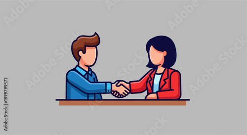 Business people shaking hands in meeting.