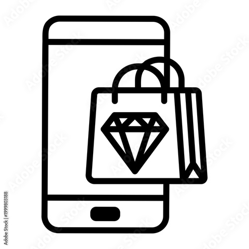 online shop Line Icon