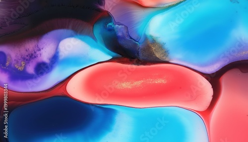 Vibrant abstract background with colorful fluid shapes