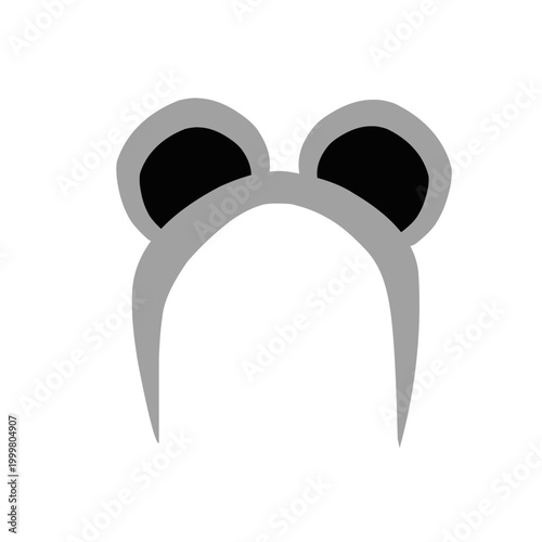 Animal ear headband design. Headband accessory vector. Cute animal ear headband illustration. Women's headband flat design. Women's headband style 