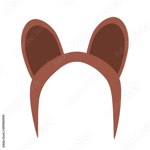 Animal ear headband design. Headband accessory vector. Cute animal ear headband illustration. Women's headband flat design. Women's headband style 