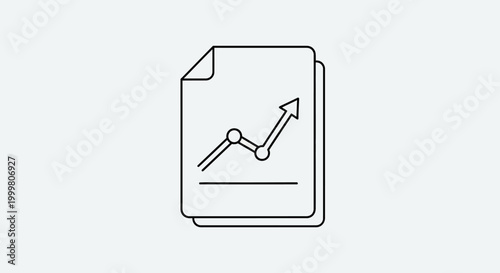 Document with line graph chart.