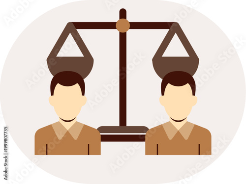 Foto Civil law icon. Court icon. Flat vector icon concept.