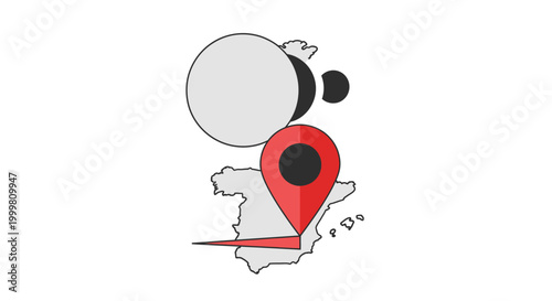 Map pin on France outline.