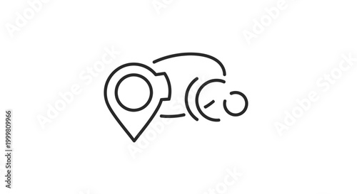 Navigation Location Service Icon Design.