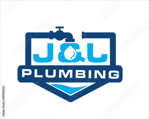j l plumbing service logo designs