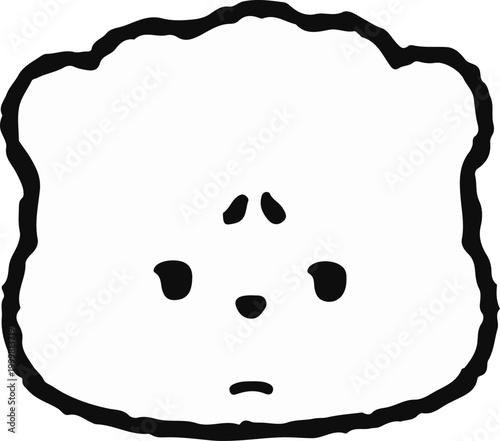 언짢은 강아지 이모티콘