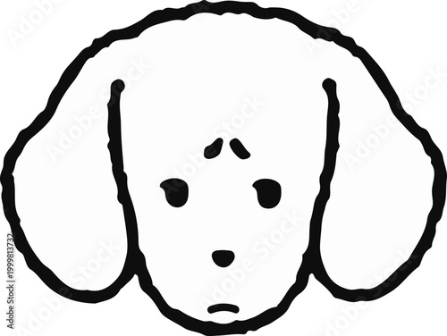 시무룩한 강아지 이모티콘